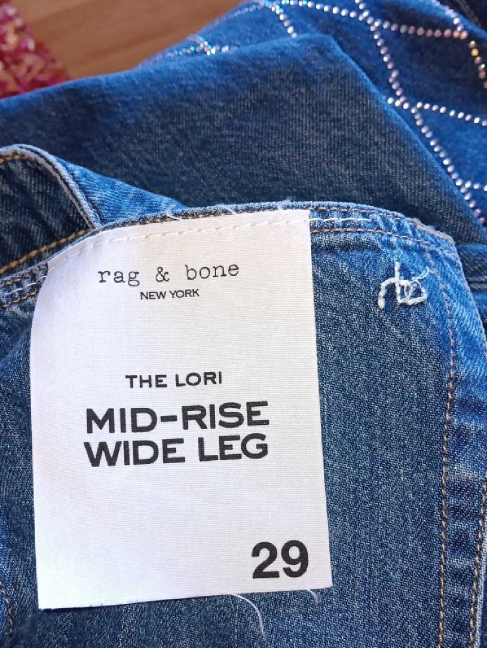 Rag & Bone Lori Mid Rise Wide Leg Jeans in Covington Wash, Size 29 NWT - Picture 7 of 13